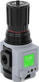 Image of Product. Front orientation. Compressed Air Regulators. Electronically-Controlled Compressed Air Regulators with Display.