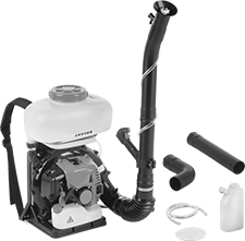 Image of Product. Backpack Fogger. Front orientation. Insecticides. Outdoor Insect and Disinfectant Backpack Foggers.