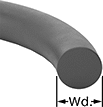 Image of Product. Front orientation. CrossSection view. Contains Annotated. O-Rings. Low-Outgassing Chemical-Resistant Soft Viton® Fluoroelastomer O-Rings.