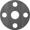 High-Temperature Buna-N/Graphite Pipe Gaskets with Bolt Holes