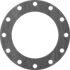 High-Temperature Buna-N/Graphite Pipe Gaskets with Bolt Holes