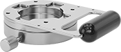Image of ProductInUse. Shown Installed. Front orientation. Robot Mounts. Quick-Change Robot Mounts, Handles.