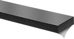 Image of Product. Front orientation. Foam. Chemical-Resistant Viton® Fluoroelastomer Foam Strips, Ultra-Smooth Texture with Adhesive Backing.