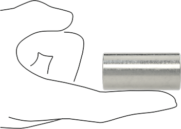 Image of Product. Side1 orientation. Contains SizingReference. 316 Stainless Steel Round Coupling Nut, 3/4"-10 Thread Size, 2" Long.