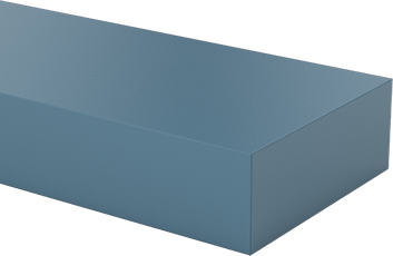 Image of Product. Front orientation. Glass-Filled Slippery UHMW Polyethylene, Abrasion-Resistant, 3/8" Thick, 1" Wide, 5 Feet Long.