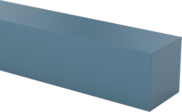 Image of Product. Front orientation. Glass-Filled Slippery UHMW Polyethylene, Abrasion-Resistant, 1/2" Thick, 1/2" Wide, 5 Feet Long.