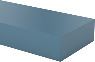 Image of Product. Front orientation. Glass-Filled Slippery UHMW Polyethylene, Abrasion-Resistant, 3/4" Thick, 2" Wide, 5 Feet Long.