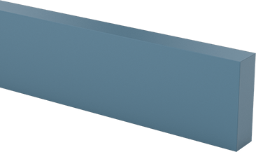 Image of Product. Front orientation. Glass-Filled Slippery UHMW Polyethylene, Abrasion-Resistant, 1-1/2" Thick, 1/2" Wide, 5 Feet Long.