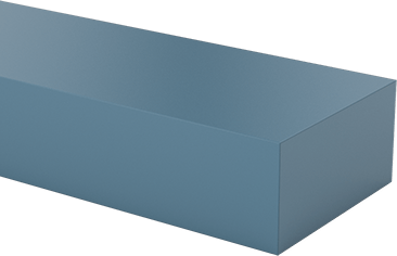 Image of Product. Front orientation. Glass-Filled Slippery UHMW Polyethylene, Abrasion-Resistant, 1-1/2" Thick, 3" Wide, 5 Feet Long.