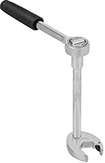 Image of ProductInUse. Wrench and Socket Extension Not Included. Front orientation. Wrench Heads. Ratcheting Wrench Head Sets.