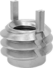 Key-Locking Threaded Inserts for Soft Metal