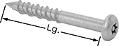 Image of Attribute. Front orientation. Contains Annotated. Masonry and Concrete Screws. Tamper-Resistant Tapping Screws for Masonry and Concrete, Corrosion-Resistant-Coated Steel with Rounded Head.