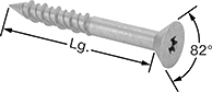 Image of Attribute. Front orientation. Contains Annotated. Masonry and Concrete Screws. Tamper-Resistant Tapping Screws for Masonry and Concrete, Corrosion-Resistant-Coated Steel with Flat Head.