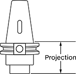 Image of Attribute. Top orientation. Contains Annotated. CAT Taper to Morse Taper Shank Adapters.