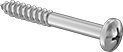Image of Product. Front orientation. Wood Screws. Stainless Steel Phillips Rounded Head Screws for Plywood and Oriented Strand Board.
