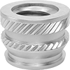Tapered Heat-Set Threaded Inserts For Plastic