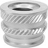 Tapered Heat-Set Threaded Inserts For Plastic