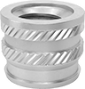 Tapered Heat-Set Threaded Inserts For Plastic