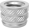 Tapered Heat-Set Threaded Inserts For Plastic