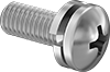 Metric Steel Pan Head Screws with Split Lock Washer