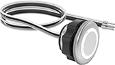 Image of Product. With Wire Leads. Front orientation. Finger-Touch Switches. Sanitary Finger-Touch Switches, Wire Lead Connection.