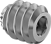 Serrated-Locking Stainless Steel Cup-Tip Set Screws