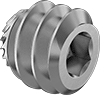 Serrated-Locking Stainless Steel Cup-Tip Set Screws
