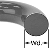 Image of Attribute. Front orientation. CrossSection view. Contains Annotated. O-Rings. Ultra-Chemical-Resistant FEP-Encapsulated Viton® Fluoroelastomer O-Rings.