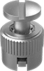 Rounded Head Quarter-Turn Captive Panel Screws with Front Press-Fit Nut