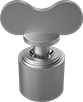 Image of Product. Front orientation. Captive Panel Screws. Wing Head Quarter-Turn Captive Panel Screws with Back Press-Fit Nut.