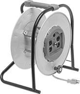 Image of Product. With NEMA 5-20 Outlets and Power Cord. Front orientation. NEMA 5-20. Extension Cord Reels with Outlets .
