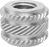 Any-Orientation Heat-Set Threaded Inserts for Plastic