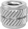 Any-Orientation Heat-Set Threaded Inserts for Plastic