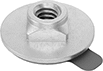 Image of Product. Front orientation. Adhesive-Mount Nuts. Steel Adhesive-Back Nuts.