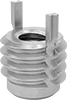 Key-Locking Threaded Inserts for Soft Metal