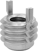 Key-Locking Threaded Inserts for Soft Metal