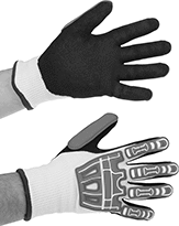Image of ProductInUse. Front orientation. Gloves. High-Dexterity Cold- and Cut-Protection Gloves.