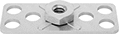 Image of Product. Bottom orientation. Adhesive-Mount Nuts. Steel Narrow-Base Adhesive-Ready Nuts.