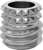 Swage-Locking Threaded Inserts