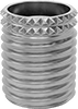 Swage-Locking Threaded Inserts