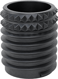 Image of Product. Bottom orientation. Alloy Steel Thin-Wall Swage-Locking Insert, 10-32 Thread Size.