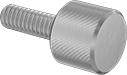 Image of Product. Front orientation. Thumb Screws. Stainless Steel High-Profile Knurled-Head Thumb Screws.