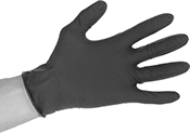 Image of ProductInUse. Front orientation. Gloves. Oil-Resistant Nitrile Disposable Gloves.