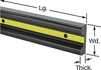 Image of Product. Front orientation. Contains Annotated. Surface Guards. High-Visibility Raised-Bulb Surface Guards, Rubber.