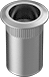 Image of Product. Front orientation. Rivet Nuts. Self-Aligning Twist-Resistant Rivet Nuts.