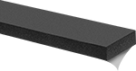 Image of Product. Front orientation. Foam. Flame-Retardant Blended Buna-N Foam Strips, Rough Texture with Adhesive Backing.