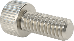 Image of Product. Back orientation. 18-8 Stainless Steel Thread-Locking Socket Head Screw, 8-32 Thread Size, 3/8" Long.