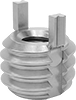 Key-Locking Threaded Inserts for Soft Metal