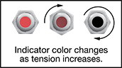Image of Product. Front orientation. Contains Annotated, Border. Hex Head Screws. Tension-Indicating Steel Hex Head Screws.