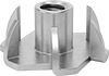 Twist-Resistant Tee-Nut Threaded Inserts for Softwood